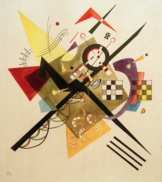 Sketch for On White II van Wassily Kandinsky