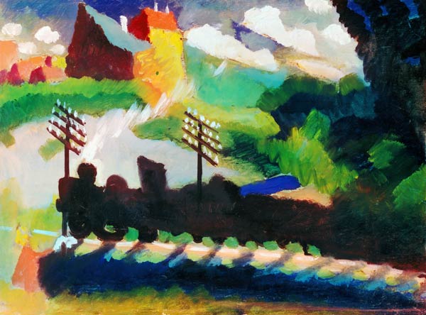 Eisenbahn bei Murnau. van Wassily Kandinsky