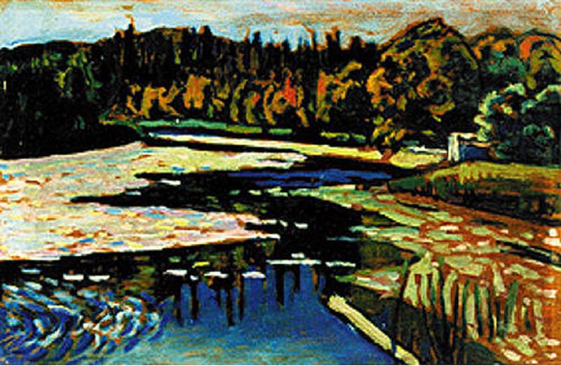 Fluss im Herbst. van Wassily Kandinsky