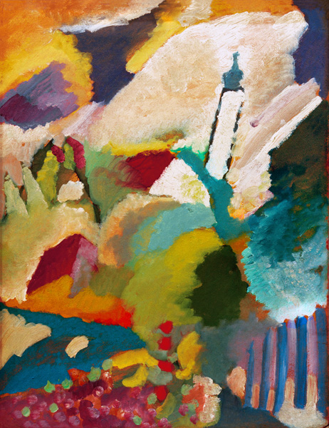 Murnau with church I van Wassily Kandinsky