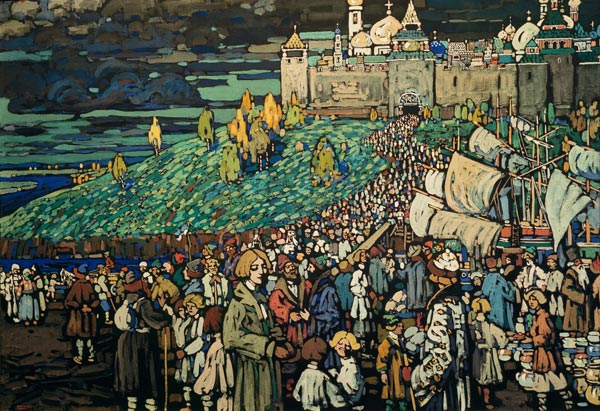 Arrival of the Merchants van Wassily Kandinsky