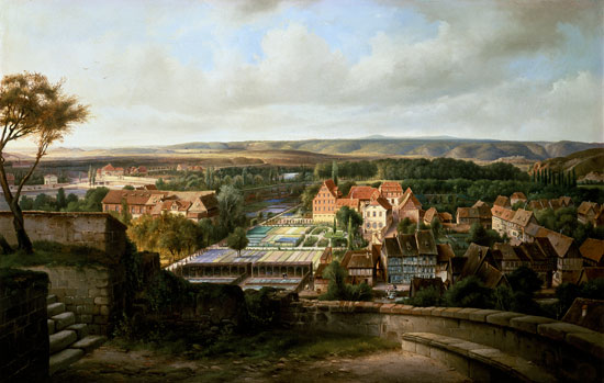 Blick auf Quedlinburg vom Schlossberg van Wilhelm Steuerwaldt