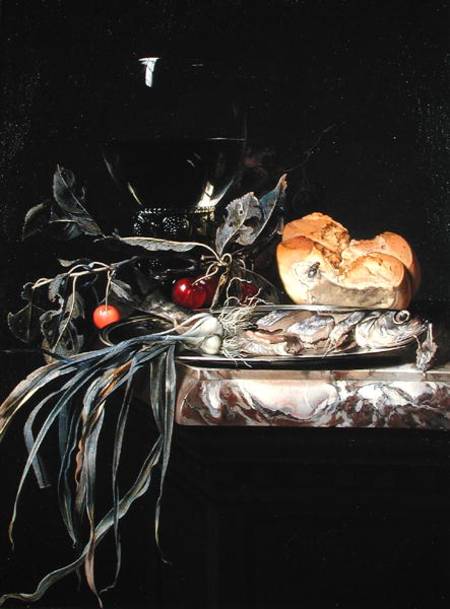 Still Life with Fish Platter van Willem van Aelst