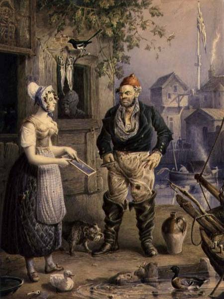 A Fisherman and a Maid van William Heath