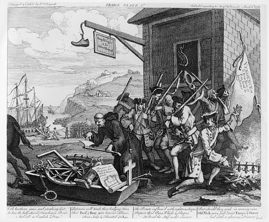 France, Plate I of ''The Invasion'' van William Hogarth