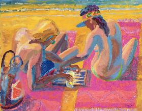 Backgammon II, 2005 (oil on board) 