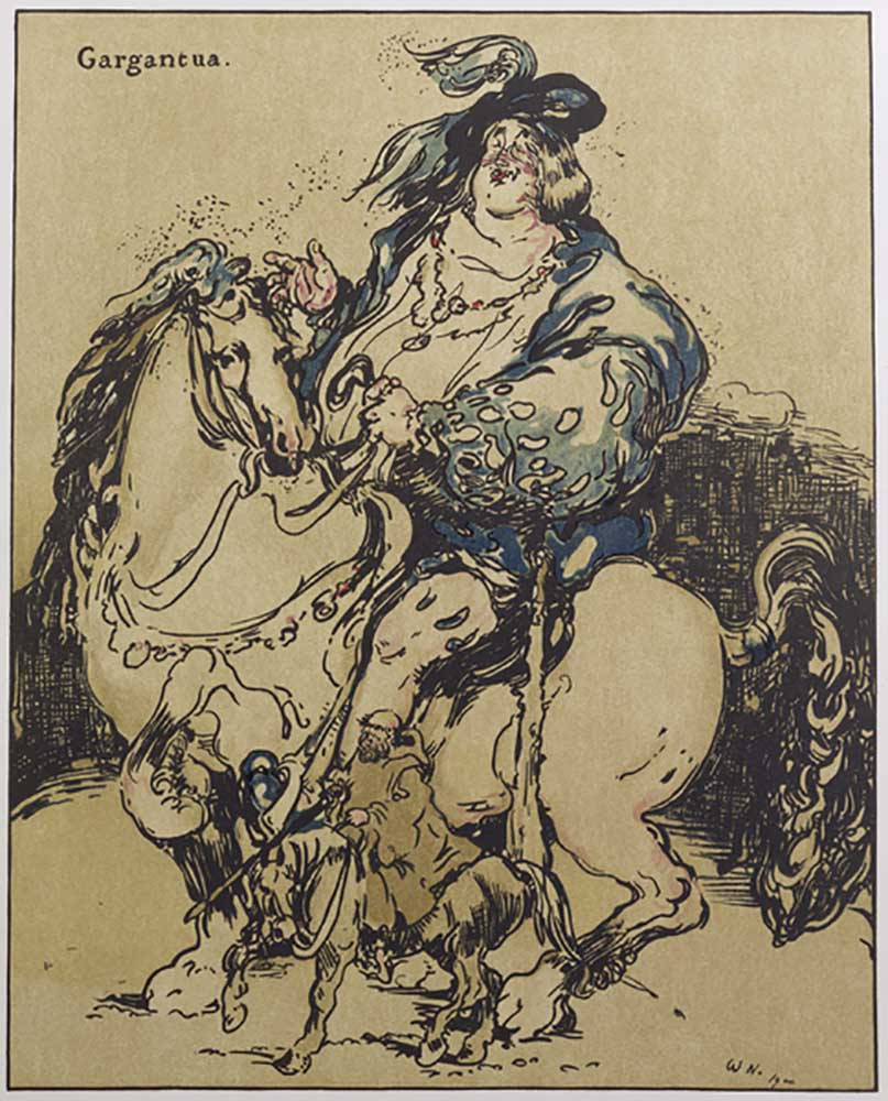Gargantua, illustration from Characters of Romance, first published 1900 van William Nicholson