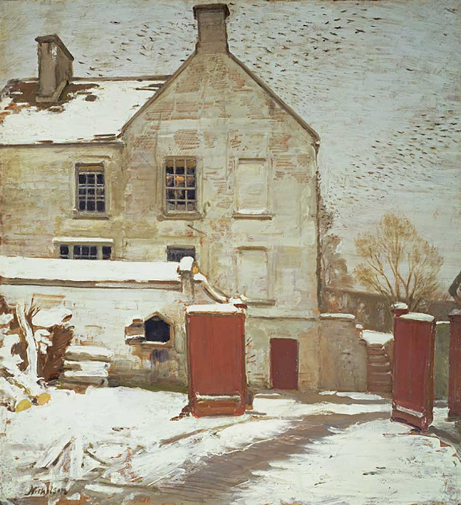 Courtyard in Snow, Sutton Veny, 1927 van William Nicholson