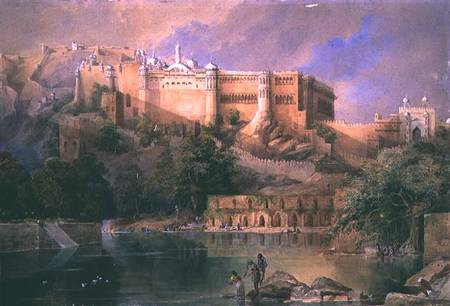 The Fort at Amber, Rajasthan van William Simpson
