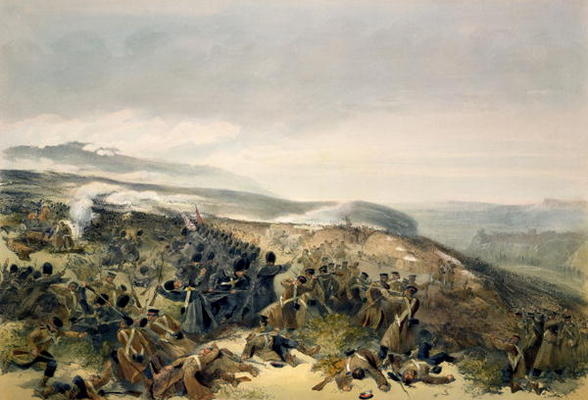 Second Charge of the Guards at Inkerman, 5th November 1854, plate from 'The Seat of War in the East' van William Simpson