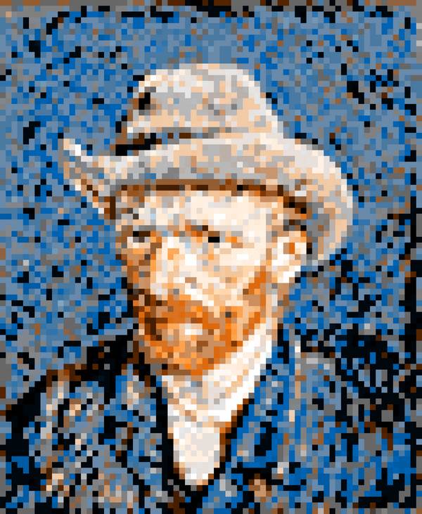 Vincent van Gogh Self-portrait 3 van Wim Heesakkers