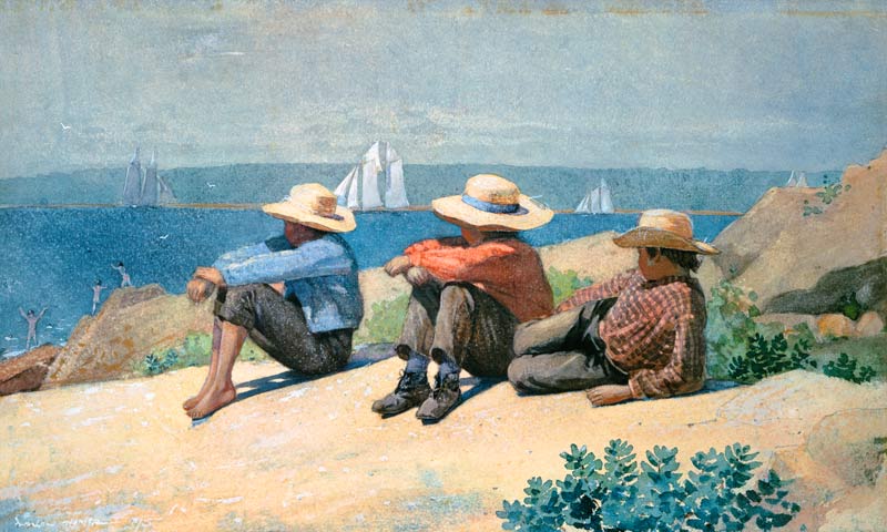Knaben am Meeresstrand. van Winslow Homer