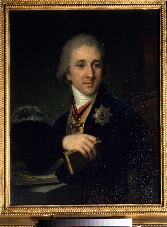 Portrait of the author, freemason Alexander Labzin (1766-1825) van Wladimir Lukitsch Borowikowski
