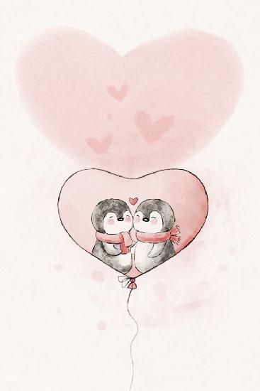 Penguin in love